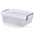 8Ltr Clear Plastics Storage Box c/w Clips